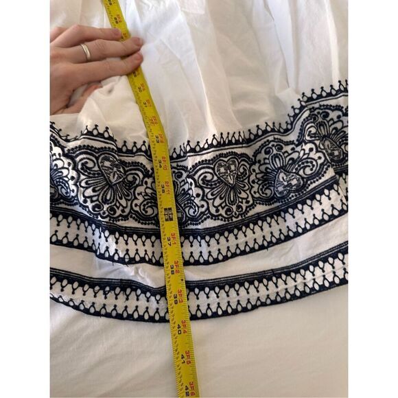 Taylor Cotton Embroidered Dress On Top and Bottom Boarder Size 22W - Picture 7 of 11